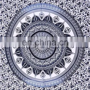 Ombre Mandala Yoga Mat Meditation Wall Hanging Indian 2017 Black & White Tapestry Throw Cotton Wall Decor thumbnail-2