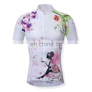 Yihao Custom Women Bicycle Bike Clothing Short Sleeve Sport Ciclismo Cycling Jersey Sport Wear thumbnail-3