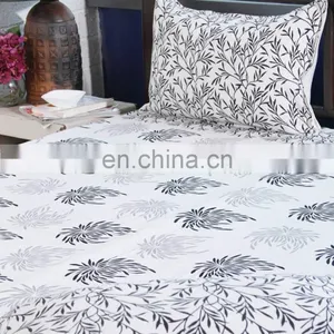 India Bed-linen Direct,black and White Damask Bedding,fitted Bed Sheets US/UK BASED thumbnail-1