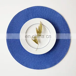Black Plain Round Plastic Placemat ROUND PLASTIC PLACEMAT thumbnail-1