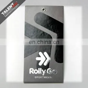 Custom Private Brand Name Printed Kraft Paper Hang Tag With Spot UV Logo for Clothing thumbnail-6