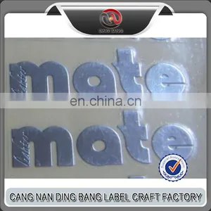 Top Quality Equipment Decoration Use Stong Self Adhesive Custom Logo Sliver /Gold Nickel Sticker thumbnail-1