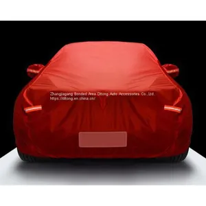 Red Color 190T Polyester SUV Waterproof Car Covers thumbnail-5