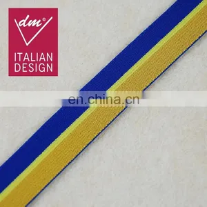 Fashionable Design Gold and Blue Elastic Band, Elastic Ribbon Wholesale thumbnail-1