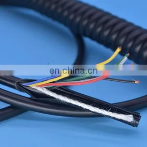 Spiral Coiled Ethernet Cable/spiral Coiled Wire Cable Low Voltage Flexible Retractable Spiral Spring Coiled Cable thumbnail-5