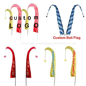 Custom Digital Printing Colorful Outdoor Display Big Bali Flag With Long Tail thumbnail-5