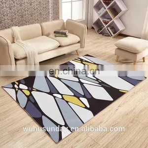 PRINTED SHORT PLUSH MAT - 3598 COMTEMPERORY MODERN DESIGN thumbnail-1