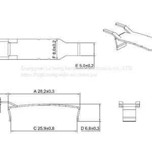 RM14 Clamp,RM14 High-frequency Transformer Clip,SK7 Material,Surface Tin-plating thumbnail-2