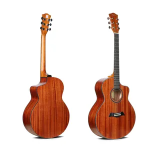 Good Price Matte 40 Inch Auditorium Made in China Wood Acoustic Guitar OEM Guitar for Sale thumbnail-1
