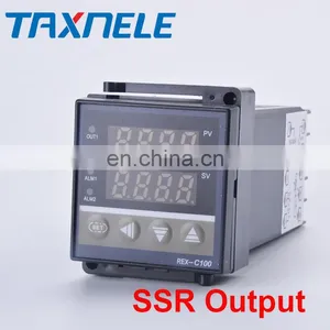 Digital Temperature Controller,REX- C100 Controller Temperature Digital Thermostat+ 40DA SSR Relay+ K Thermocouple 1m Probe thumbnail-4