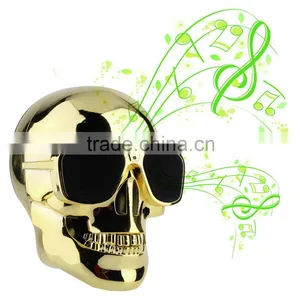 New Plastic Metallic SKULL Wireless Bluetooth Speaker Sunglass NFC Skull Speaker Mobile Subwoofer Multipurpose Speaker thumbnail-1