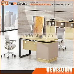 Customized Director Executive Office Table Wooden 1.8m Office Computer Laptop Desk With Cabinet thumbnail-2