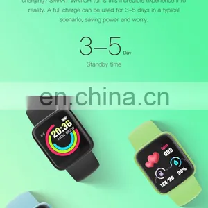 Amazon Hot Sale Smart Watch Y68 New Wrist Bracelet Band Blood Pressure Sport Wristband Fitness Tracker D20 Smartwatch thumbnail-5