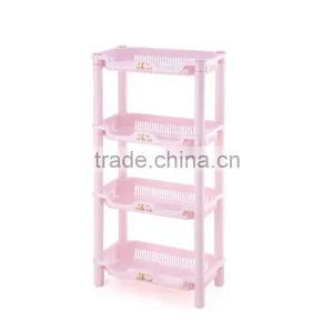 Grid Design 3/4 Layer Multipurpose Plastic Storage Rack Kitchen Holder thumbnail-1
