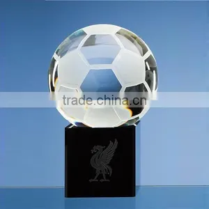 K9 Crystal Football Crystal Ball Related Gifts Black Stand Crystal Paperweight thumbnail-1