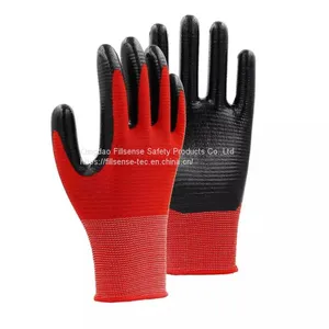 13Gauge U3 Zebra Polyester Liner Nitrile Coated Working Gloves EN388 thumbnail-3