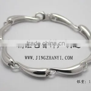 925 Sterling Silver Bracelet With Bean Style ORDER-11817B(Custom Design) thumbnail-1
