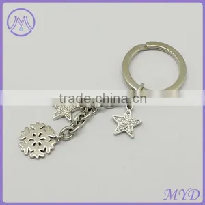 Fashion Star Dangle Stainless Steel Key Chain Jewelry thumbnail-2