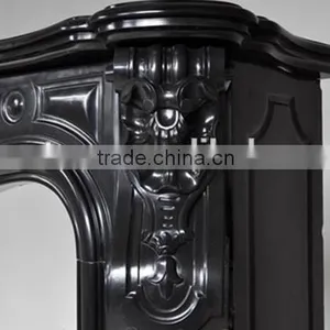 High Quality Natural Marble Black Fireplace thumbnail-4