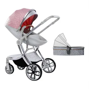 Ergonomic Eggshell Baby Stroller Luxury Aluminium Baby Trolley Two-way Push Carry Cot Baby Pram Can Sit And Sleep Egg Shell Baby Stroller thumbnail-3