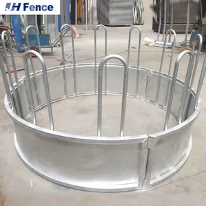0.75kg Agricultural Heavy Duty Cattle Self Feeder Galvanized or Powder Coated Round Hay Bale Feeder Wild Feeder Horse thumbnail-2