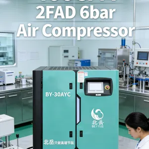 Plastic Machinery Equipment.Supporting Screw Air Compressor37KW6BAR.Silent and Energy-saving Design. thumbnail-2