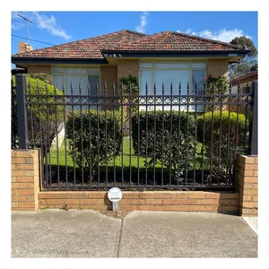 Boundary Wall Grill Fence Square Tube Zinc Steel Spear Top Picket Fence With Metal Picket Outdoor Ornamental Fence thumbnail-3