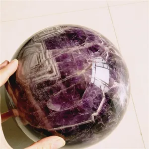 150mm Diameter Natural Dream Amethyst Crystal Sphere thumbnail-5