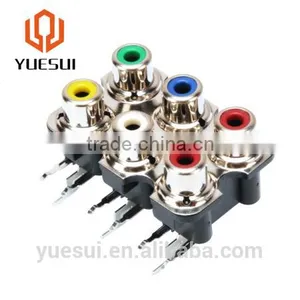 6 Holes Horizontal Female AV Jack Pin Jack TV Jack thumbnail-1