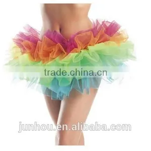 Rainbow Organza Tutu Petticoat Skirt thumbnail-2