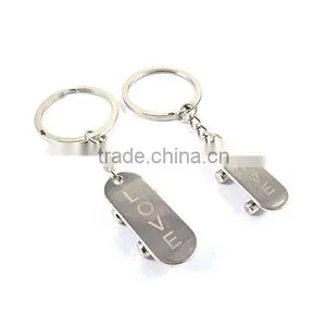 Promotional Items Custom Logo Metal Skateboard Keychains thumbnail-2
