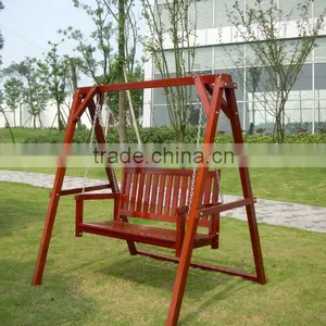 Outdoor Patio Porch Furniture Wooden Garden Swing Double Seats Adults thumbnail-1
