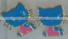 Enamel Cat Tiny Sharp Stud Earring Pins, Fashion Alloy Stud Earring Pin thumbnail-1