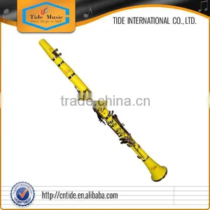 High Grade ABS Plastic Yellow Clarinet, Bb Clarinet, 17 Key Sopran Type, With Case thumbnail-1