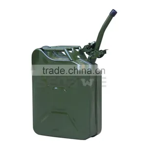 5 Gallon 20L Jerry Can Gasoline Fuel Can Steel Gas Tank Emergency Backup Green thumbnail-4
