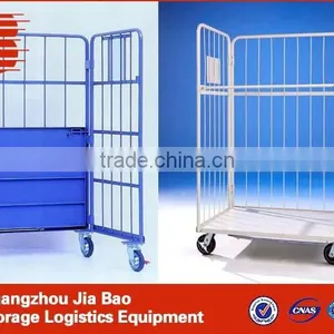 Four-wheel Logistics Warehouse Trolley , Collapsible Roller Container Storage Racks of Logistics Trolley thumbnail-1