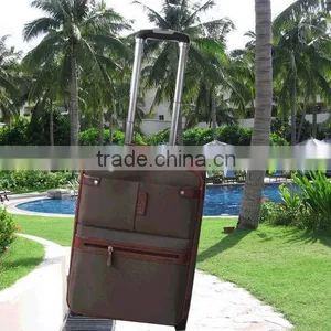 Wholesale Vintage Brown Trolly Travel Upright Luuggage Case thumbnail-1
