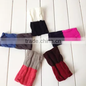 Trendy 2015 Winter Women Hand Knitted Boot Cuffs Cable Knit Leg Warmers thumbnail-1