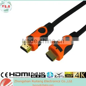 V2.0 Orange High Speed HDMI Cable With Ethernet and Gold Connector Support 3D and 4K From 0.5-100m thumbnail-4