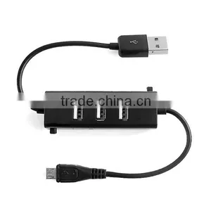 Computer USB Micro Phone Charge Cable With 3 Port Usb Hub thumbnail-1