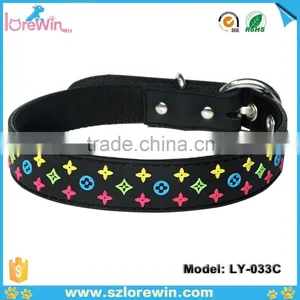 New Pet Supplies PVC Leather Custom Dog Collars 3D Star Pattern thumbnail-3