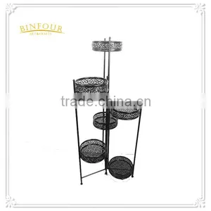 6 Tier Iron Flower Pot Stand Flower Stand Metal Plant Stand thumbnail-4