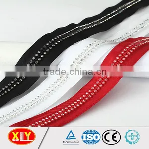 China XLY Zipper #5 Open End Double Stone Diamond Zipper thumbnail-3