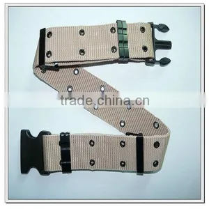 57mm Khaki Mens Military Belt With Plastic Buckle,army Military Canvas Belt thumbnail-1