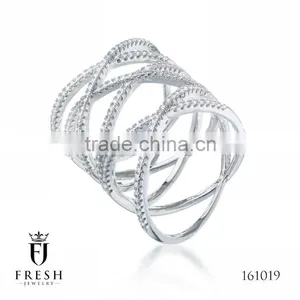 Fashion 925 Sterling Silver Ring - 161019 , Wholesale Silver Jewellery, Silver Jewellery Manufacturer, CZ Cubic Zircon AAA thumbnail-1