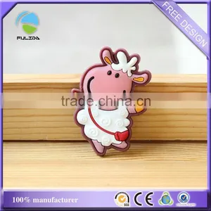 Dairy Cow Soft Pvc Rubber Embossed Promotional Fridge Magnet thumbnail-2