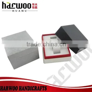 Wholesale Wood Leather Craft Black Luxury Present Packaging Custom Gift Box thumbnail-6