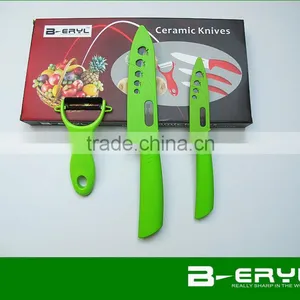 BERYL Black Blade 3pcs Set , Black Ceramic Knife Set 4"6"kitchen Knife+peeler+gift Box, 2 Colors ABS Handle thumbnail-6