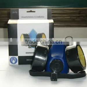 Double Cartridges Face Mask Cheap Face Mask 100% TPR Frame Military Actived Carbon Filter Chemical Half Face Mask Manufacturer thumbnail-1