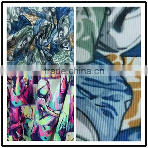 Knitting Custom Digital Printing 88 Polyester 12 Spandex Fabric Quality Choice thumbnail-1
